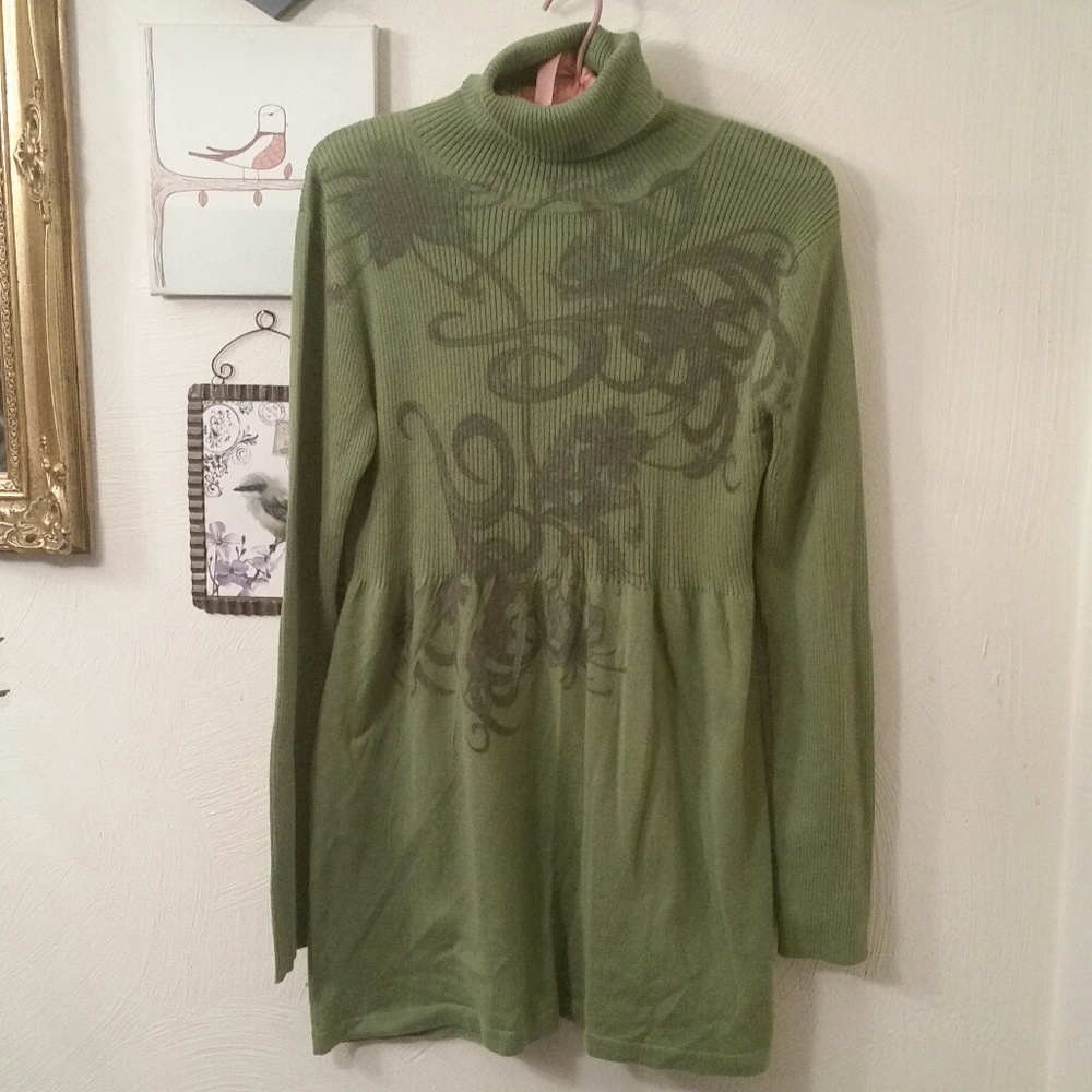 One World turtleneck dress/ tunic /top, M